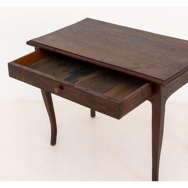 French Provincial Oak Side Table For Sale In New York - Image 6 of 8