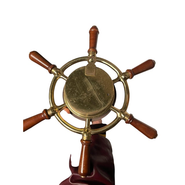 Mid-Century Modern Bronze and Wood Compass from Hermès, 1970s For Sale - Image 3 of 7