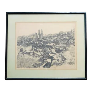 John Taylor Arms Etching Pencil Signed 1940s "Light and Shade"
