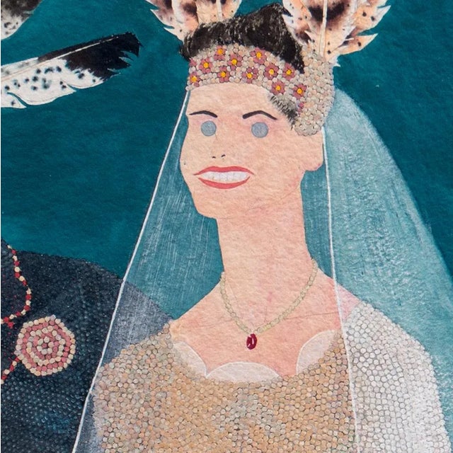 Paper 'Fancy Dancer and the Sunset Queen' by Theodore Villa, Santa Barbara, Apache, Laguna, Los Angeles County Museum of Art For Sale - Image 7 of 14