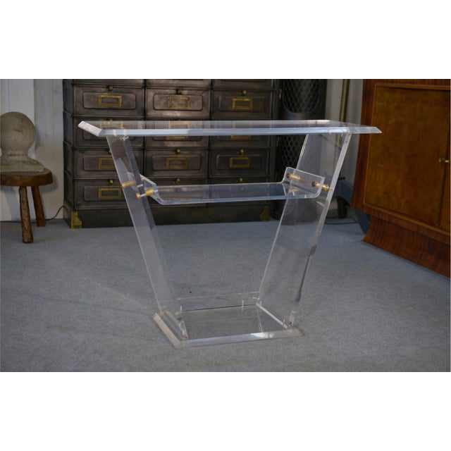 1980s Polymethacrylate Console by David Lange, 1980s For Sale - Image 5 of 9