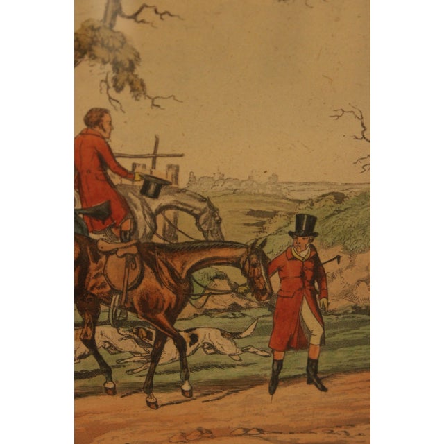 Antique English Fox Hunting Etchings, Custom Framed - A Pair For Sale - Image 12 of 12