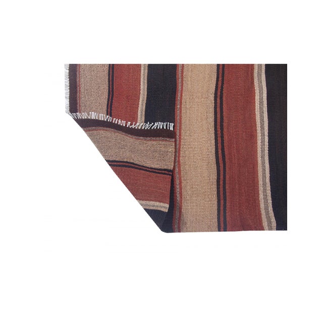 1970s Striped Vintage Kars Kilim Rug - 5`1" X 7`10" For Sale - Image 5 of 6