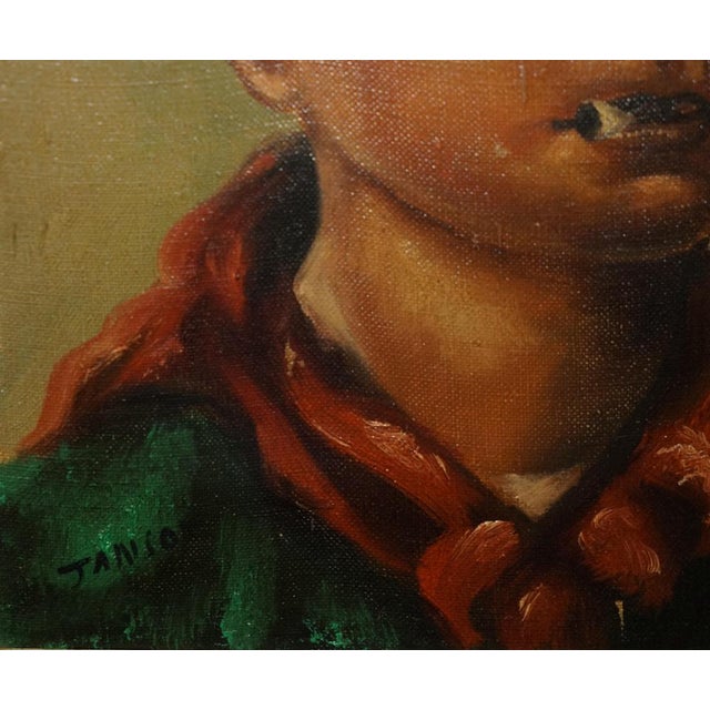 Janson, Young Boy Smoking, 1930, Oil on Canvas, Framed For Sale - Image 10 of 16