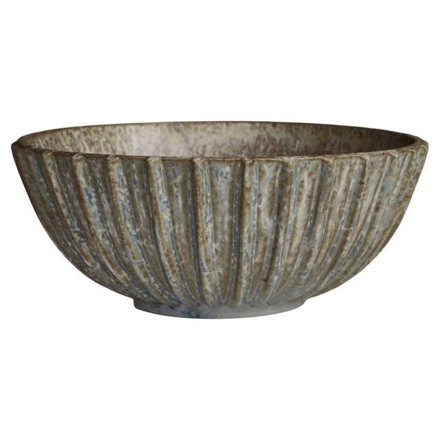 Large Art Deco Stoneware No. 189 Bowl by Arne Bang, Denmark, 1930s For Sale - Image 16 of 16