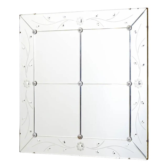 Mid-Century Frameless Mirror For Sale