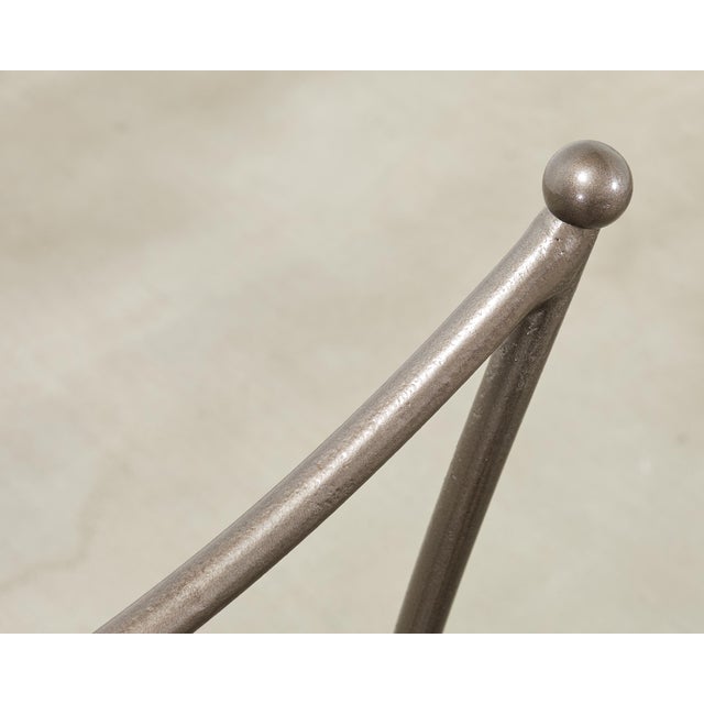 Pair of French Neoclassical Iron Lattice Twin Bed Frames For Sale - Image 9 of 18