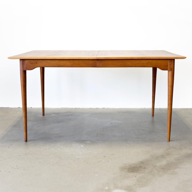 1950s Attributed to Lane “Copenhagen” Walnut & Ash Dining Table For Sale In Boston - Image 6 of 18