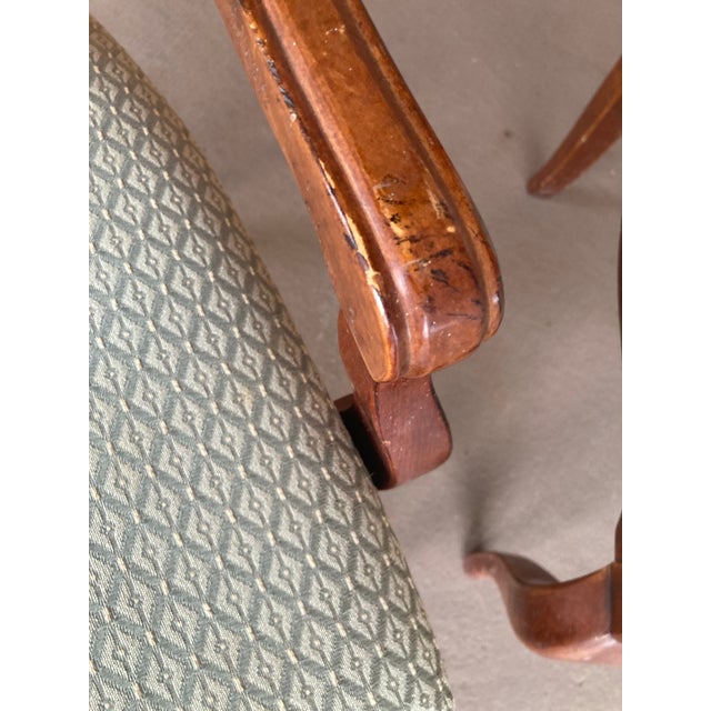 Late 20th Century Hickory White Dining Chairs in Sage Upholstery - Set of 6 For Sale - Image 11 of 12