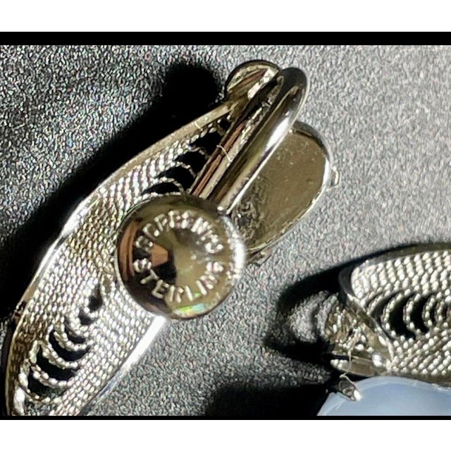Art Nouveau MCM Jewelry Set by Sorrento in 925 Sterling Silver Filagree Jelly Belly Set, 3 Pieces For Sale - Image 3 of 4