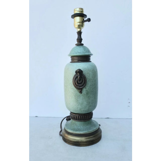 Vintage 1930s Ceramic Egyptian Cobra Lamp For Sale - Image 11 of 11