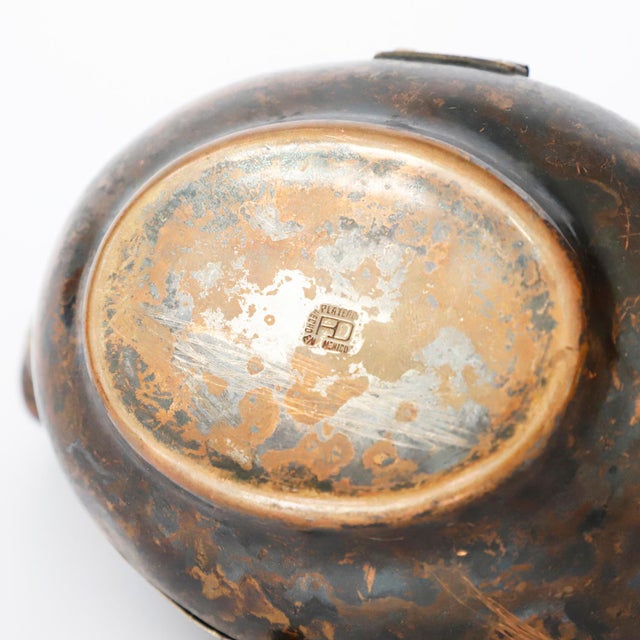 1960s Mid-Century Modern Silver Plated Hippopotamus Jewelry Box For Sale - Image 6 of 9