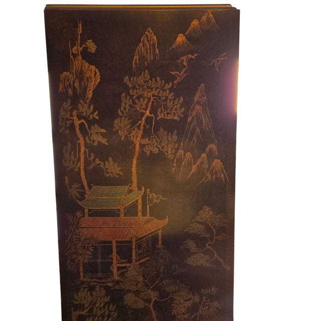 Wood Vintage Henredon Folio 10 Chinoiserie Entertainment Storage Armoire 72" For Sale - Image 7 of 18