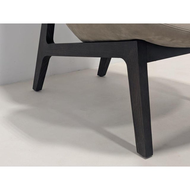 Textile Set of Ventura Chair and Ottoman from Poliform For Sale - Image 7 of 13