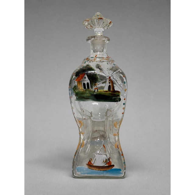 12 Pc, Polychrome Enamel-Painted Glass Liqueur Service, Continental C. 1920 For Sale In Providence - Image 6 of 10