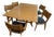 1950s Mid Century Modern Heywood-Wakefield Drop Leaf Table With 2 Leaves, 5 Chairs For Sale