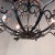 Charcoal Antique Country French Wrought Iron Chandelier For Sale - Image 8 of 12