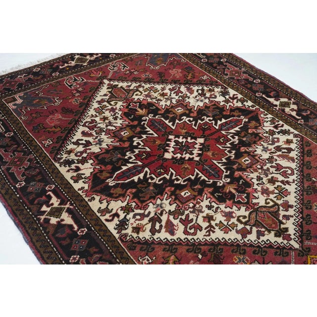 Vintage Heriz Rug 5' x 8'3'' For Sale In New York - Image 6 of 8