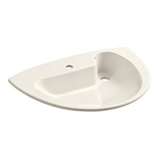 Kohler K-2098-1 Invitation Self-Rimming Lavatory 1 Hole Bathroom Sink Ecru For Sale