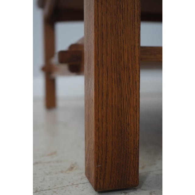 Stickley Mission Oak Tile Top Coffee Cocktail Table For Sale - Image 12 of 14
