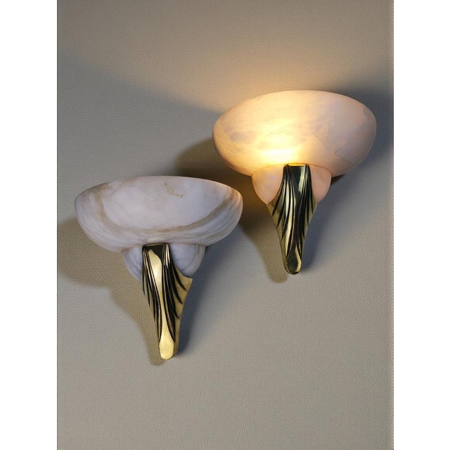 The price quoted is for both lights 2 wall lights from the Spanish luxury brand Mariner SA. The shade is made of alabaster...