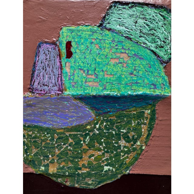 Abstract "A Map of Salt and Stars I" Original Mixed-Media Painting on Canvas by Zac Woodiel For Sale - Image 3 of 7