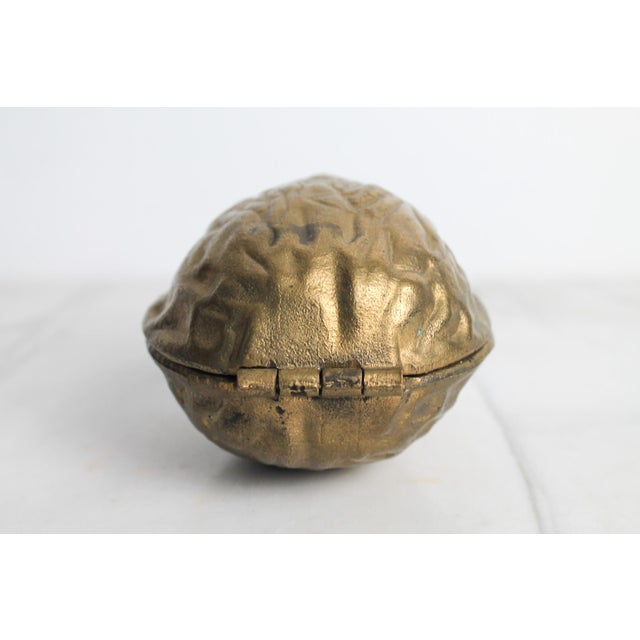Vintage Brass Walnut Nutcracker For Sale - Image 9 of 9