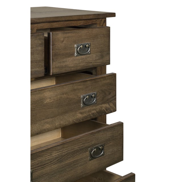 2020s Mission 6 Drawer Dresser in Walnut For Sale - Image 5 of 10