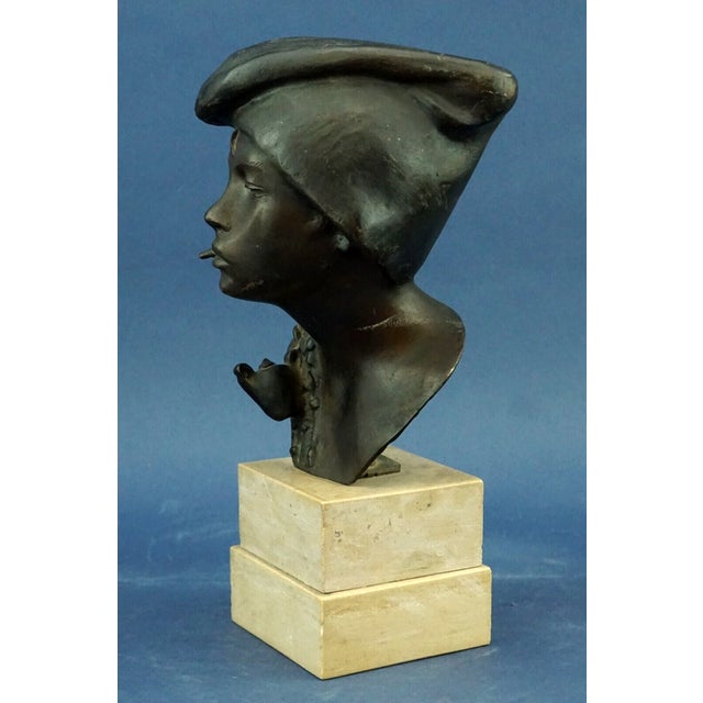 19th Century Bronze Bust Sculpture of Child by Achille d'Orsi, Italy For Sale - Image 4 of 18