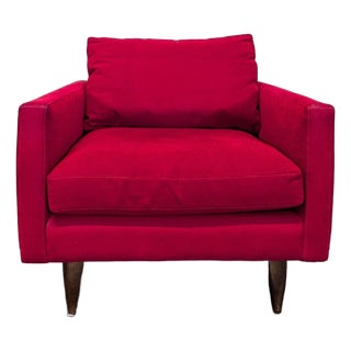 Room & Board Jasper Modern Red Lounge Chair With For Sale