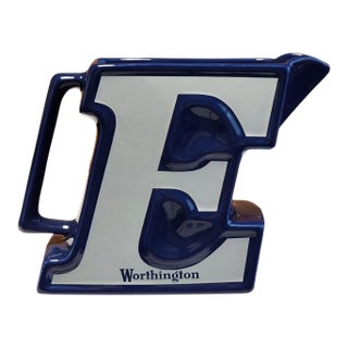 Vintage English Worthington's E Ale Pub Water Pitcher For Sale