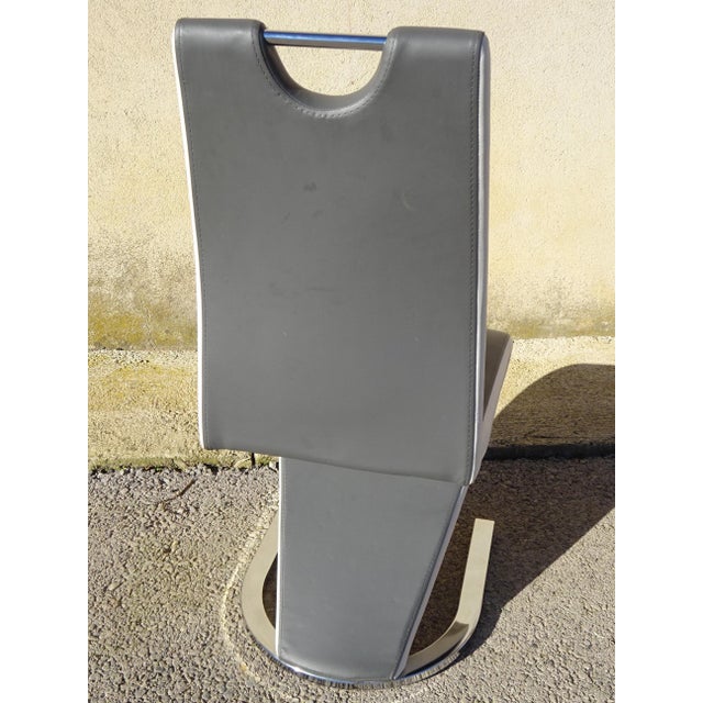 Zig Zag Chairs with Chrome Base, 2000s, Set of 3 For Sale - Image 16 of 18