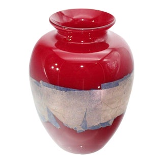 21st Century Donald Carlson Red Glass Vase For Sale
