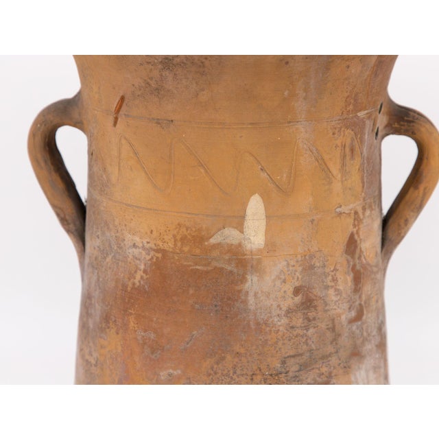 Italian Italian Top Hat Style Ceramic Pichet Urn Green Glaze, Early 20th C. For Sale - Image 3 of 8