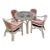 1980s Pencil Reed Pink Dining Set - 5 Pieces For Sale
