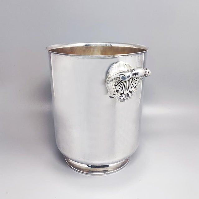 Mid-Century Modern Ice Bucket in Silver-Plating from Christofle, France, 1950s For Sale - Image 3 of 7