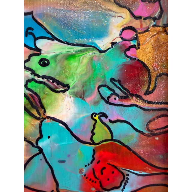 2020s Original Abstract Painting Serg Graff "Air Elephant" Surreal Fantasy Art, Coa For Sale - Image 5 of 12