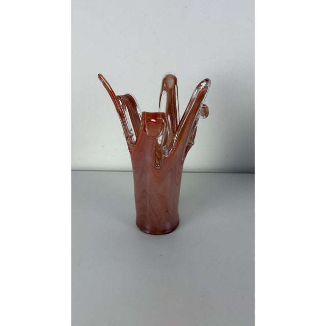 Brick Red Murano Glass Vase, 1960s For Sale - Image 11 of 12