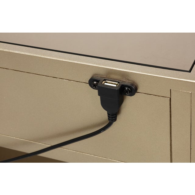 Metal Pair of Caracole 'It's a Small Wonder" Mirrored Nightstands For Sale - Image 7 of 10
