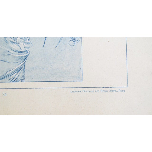 Figurative 1902 Original Vintage French Art Nouveau Illustration - Figures Decoratives - A. Mucha For Sale - Image 3 of 5