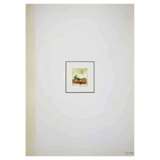 Leo Guida, Landscape, Original Ink & Watercolor, 1972 For Sale