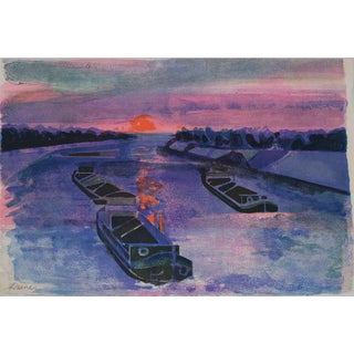 Camille Hilaire, Hommage à Monet, Impression Soleil Levant, Lithograph For Sale