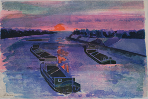 Camille Hilaire, Hommage à Monet, Impression Soleil Levant, Lithograph