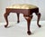Vintage Henkel Harris Attributed Queen Anne Style Mahogany Footstool For Sale - Image 10 of 15