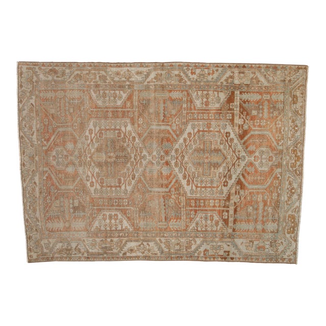 Vintage Distressed Malayer Rug - 4'7" x 6'7" For Sale