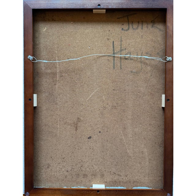 Vintage Mid Century Original Abstract Painting on Board For Sale - Image 11 of 12