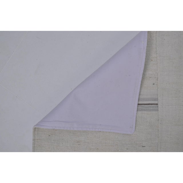 Turkish Oushak Vintage Hemp Kilim Rug For Sale - Image 3 of 10