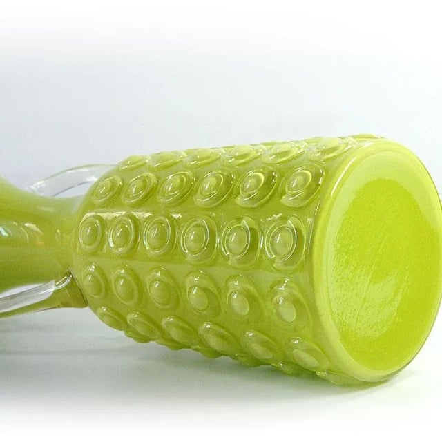 Large Vintage Italian Glass Vase, 1960s For Sale - Image 3 of 11