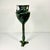 English 1970s Vintage Neoclassical English Stag Head Faux Verdigris Green Tole Pedestal Urn Vase. For Sale - Image 3 of 15
