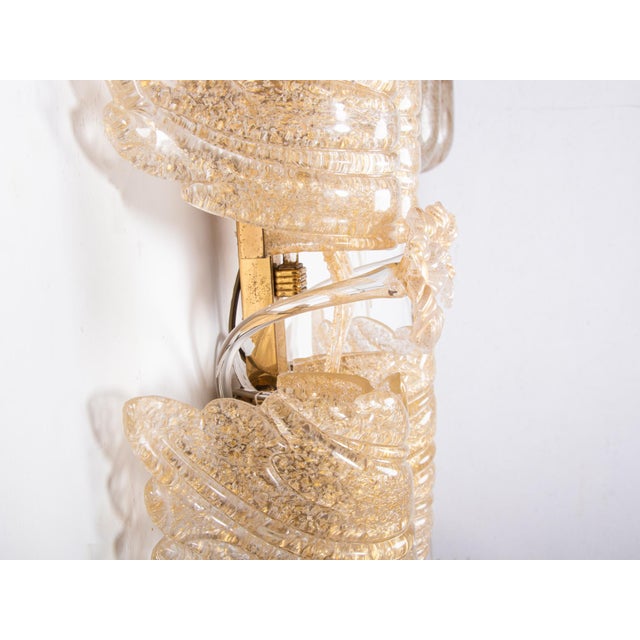 Grand Hotel Wall Sconce in Golden Murano Glass & Brass from Barovier & Toso, 1960s For Sale - Image 10 of 13